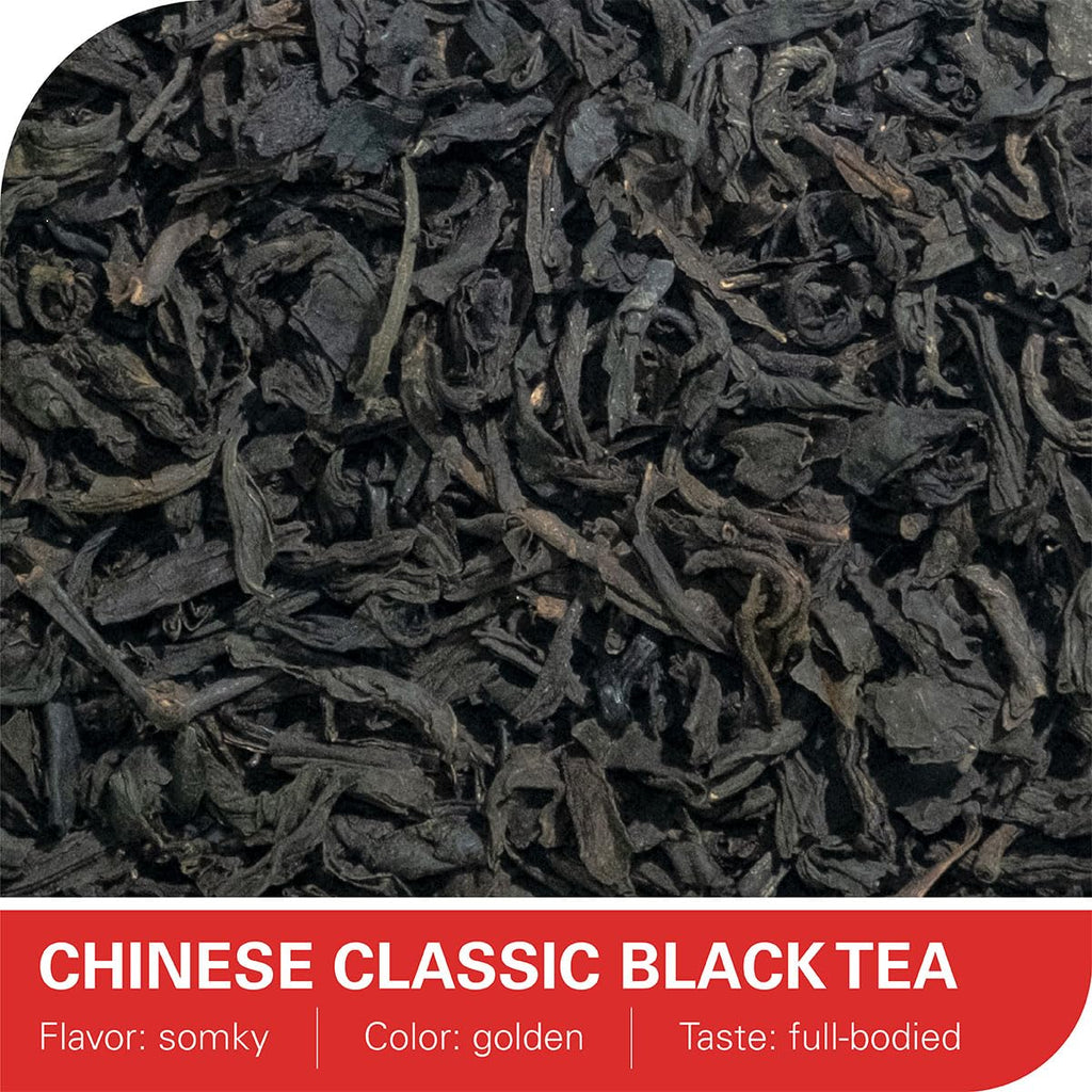 WT WEETEE Organic Lapsang Souchong Tea Loose Leaf, Organic Smoky Black Tea 8 Ounces, Natural Caffeine & Antioxidant, Traditional Chinese Tea