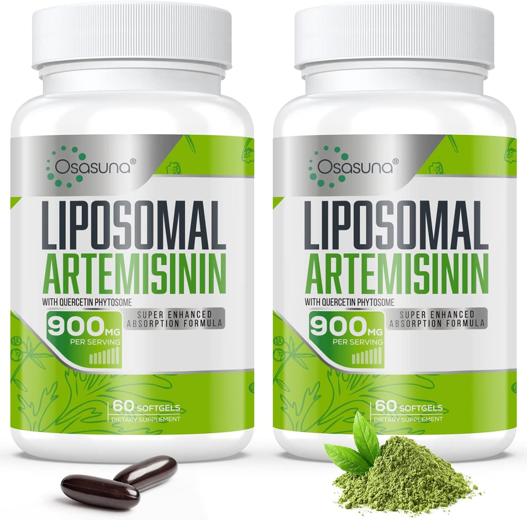 900 mg Liposomal Artemisinin for Maximum Absorption, Sweet Wormwood Extract(Artemisia Annua) with Quercetin Phytosome 200 mg, 120 Softgels