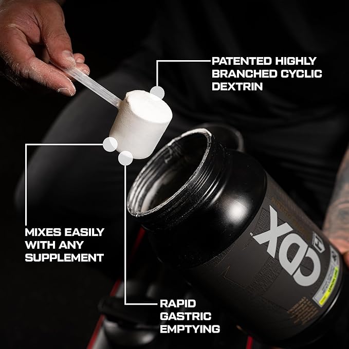 HOSSTILE CDX Cluster Dextrin Powder - Highly Branched Cyclic Dextrin HBCD Carb Powder, Carb Supplement for Intra Workout Carbs & Post Workout, Mixed Berry, 40 Servings