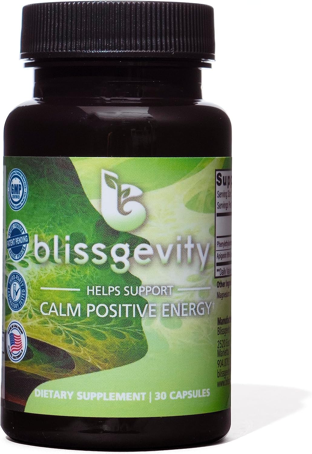 150mg Apigenin - Phenylethylamine - Mood Support Supplement - Promotes Euphoria, Focus, and Mental Clarity - Natural Stress Relief - Calm Support - Intimacy Enhancer - 60 Capsules