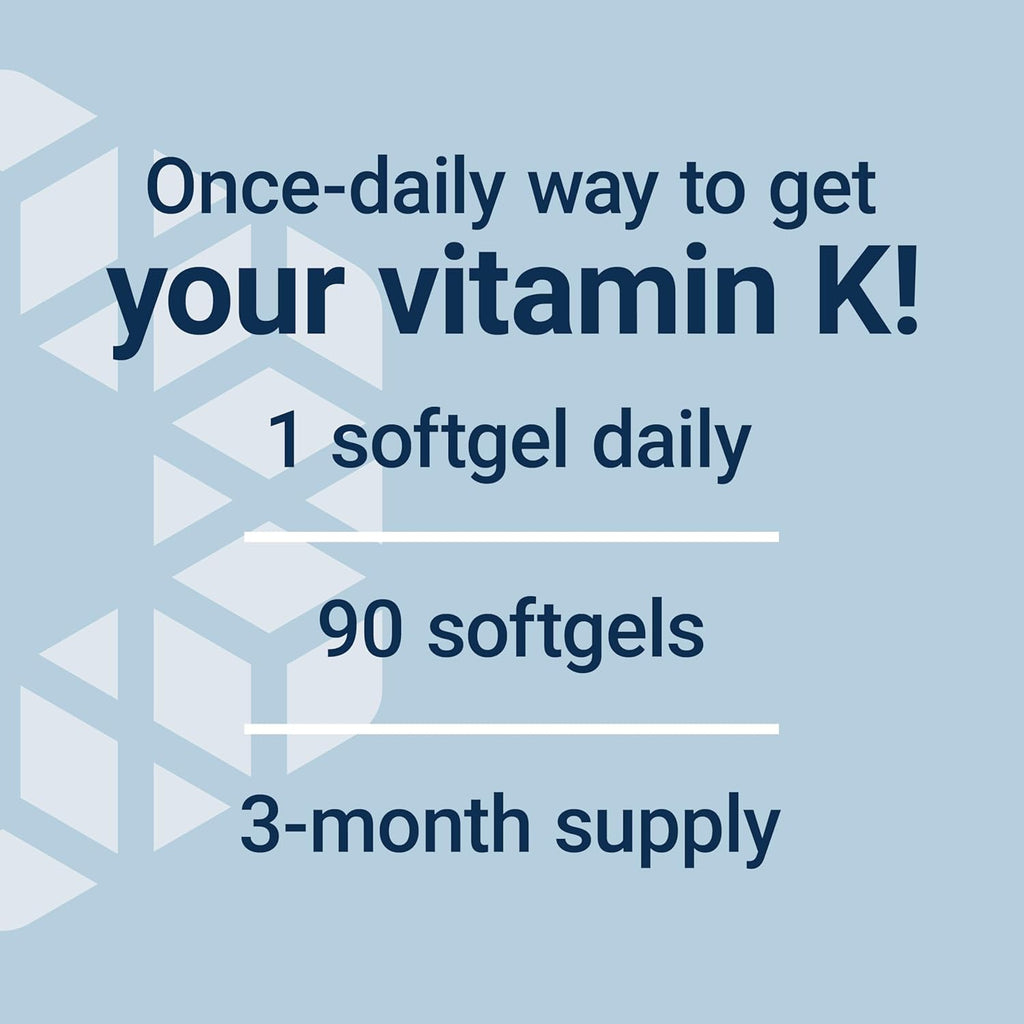 Life Extension Super K, Vitamin K1, Vitamin K2 mk-7, Vitamin K2 mk-4, Heart Health, arterial Health, Calcium Balance, 3-Month Supply, Gluten-Free, 1 Daily, Non-GMO, 90 softgels