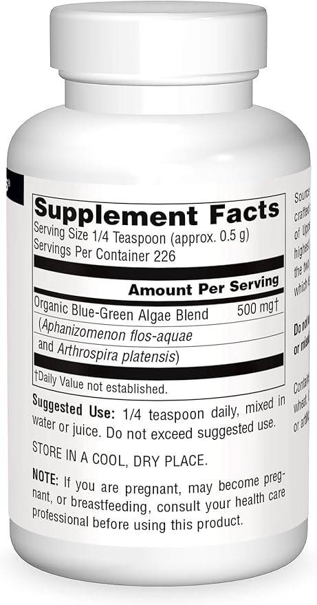 Source Naturals Blue-Green Algae, from Klamath Lake - 4oz Powder
