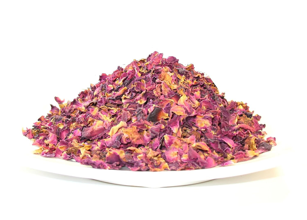 Greenhilltea Premium Dried Rose Petals - Caffeine Free Rose Tea - Edible Flowers for drinks, Baking, Desserts, Cocktails, Wedding Toss & Herbal Tea Infusions 1 LB
