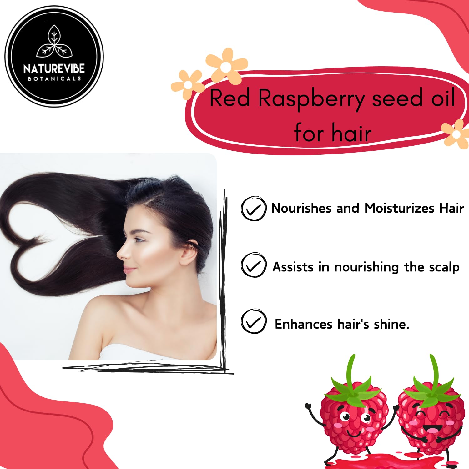 Naturevibe Botanicals Red Raspberry Oil 32 Ounces | 100% Pure and Natural | Great for Skin Care and Hair Care