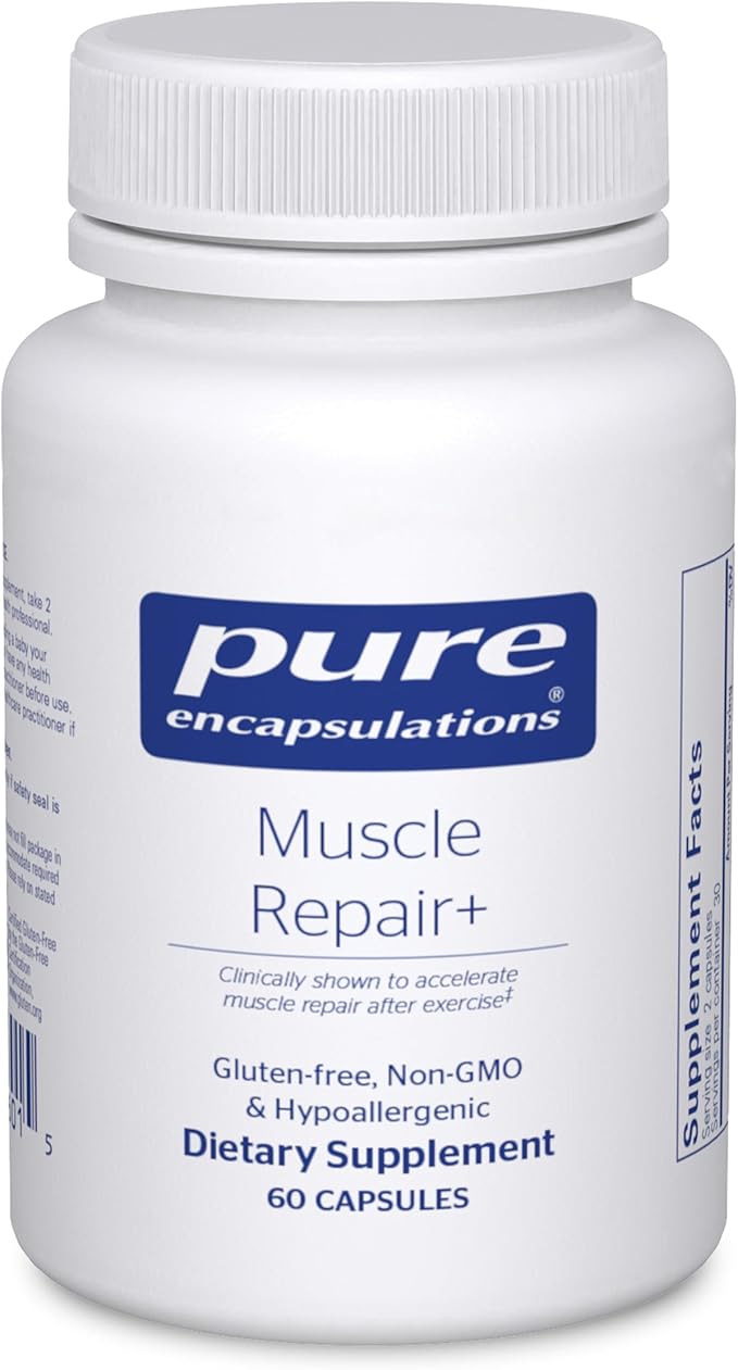 Pure Encapsulations Muscle Repair+ Athletic Nutritional Dietary Supplement - Supports Muscle Fiber Recovery Rate, Cell Repair & Function for Active Lifestyles* - 60 Capsules