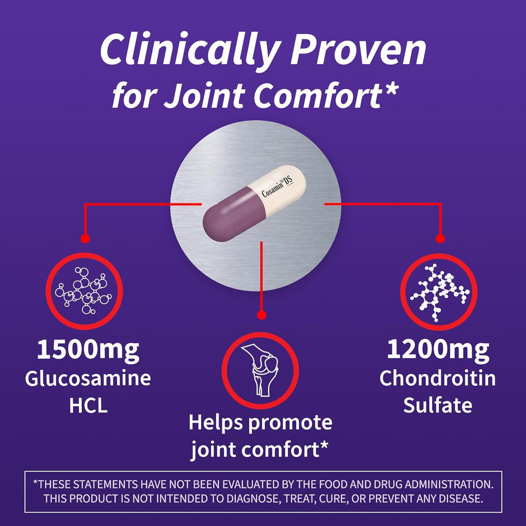 Nutramax Laboratories Cosamin® DS Joint Health Supplement with Glucosamine & Chondroitin for Adult Men & Women, Joint Supplement, 108 Capsules