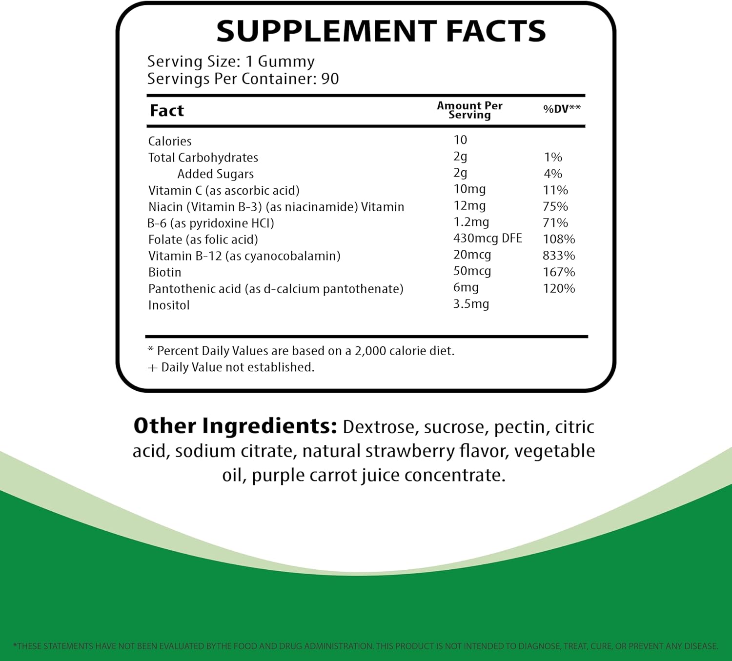 Vitamin B Complex Gummies–High Potency B Complex Vitamins Gummies with Methyl B12, Folate, Biotin & Vitamin C – Non-GMO, Vegan, Gluten-Free – 90 Gummies – Made in USA