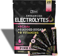 Zeal Naturals Enhanced Electrolyte Powder Stick Packs (Pink Lemonade - 20 Packets) Sugar Free + BCAA B-Vitamins & Pink Himalayan Salt - Keto Electrolytes, Hydration Powder