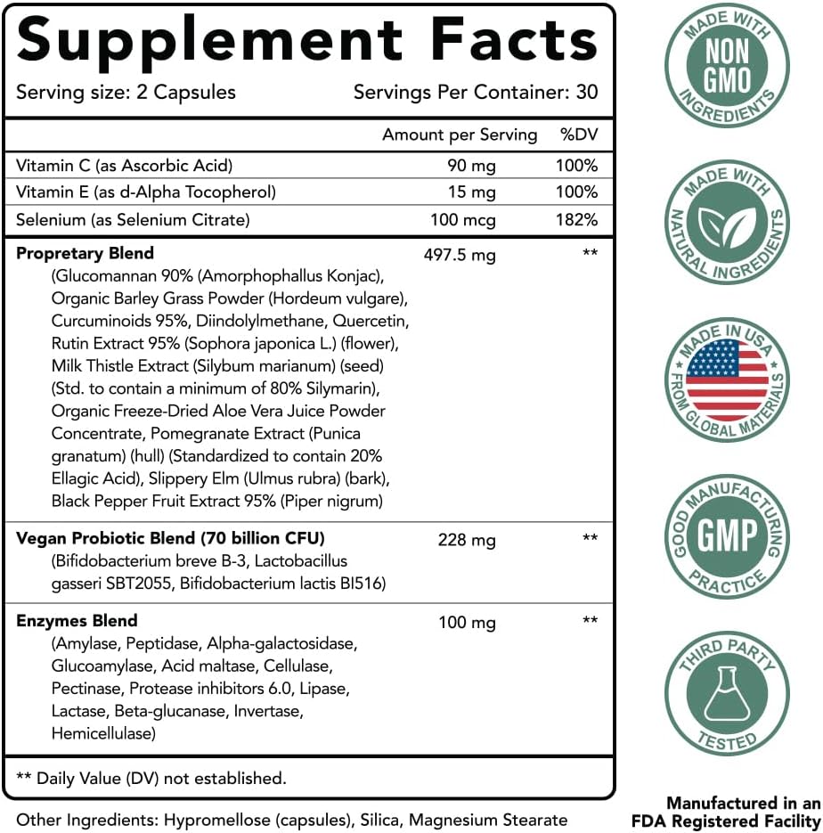 ProJuvenate+ Probiotic Weight Management for Women, Supports Gut & Digestive Health, Helps with Occasional Bloating, Healthy Metabolism & Immune Support, 70 Billion CFU & Prebiotics (60 Count)
