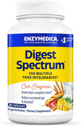 Enzymedica Digest Spectrum, Digestive Enzymes for Multiple Food Intolerances, Offers Fast-Acting Gas & Bloating Relief, 30 Count