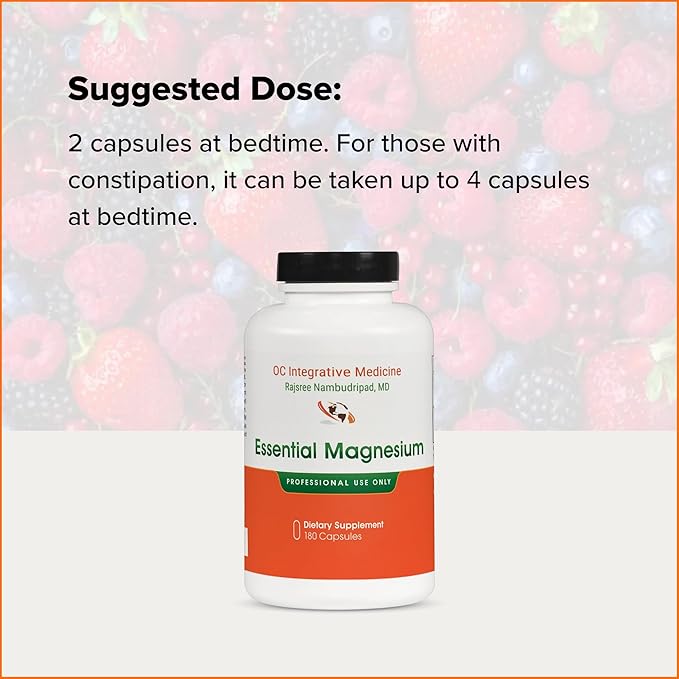 Essential Magnesium by Dr. Rajsree | Supports Restful Sleep, Muscle Relaxation & Healthy Bowel Regulation | Contains 3 Forms of Highly Absorbable Magnesium | 180 Capsules