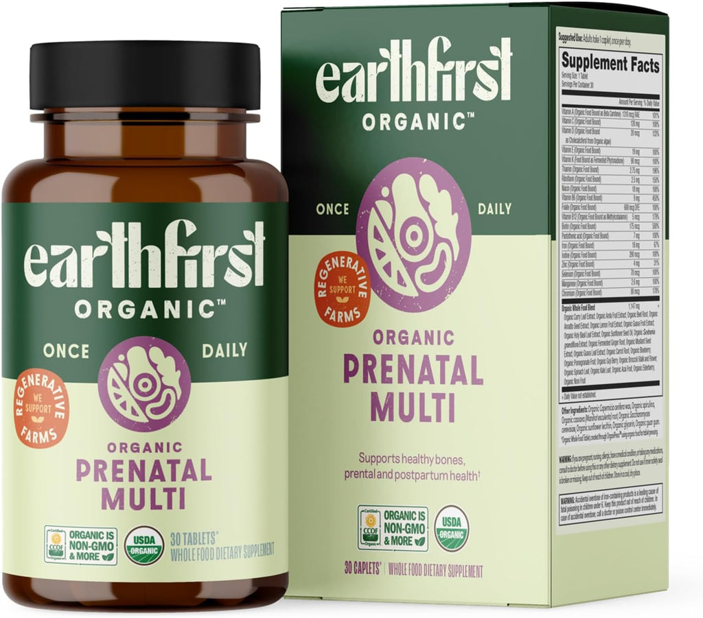 Prenatal Women’s Multivitamin and Men’s Daily Multivitamin, His and Hers Family Bundle, Complete Daily Organic Support, 30 Count