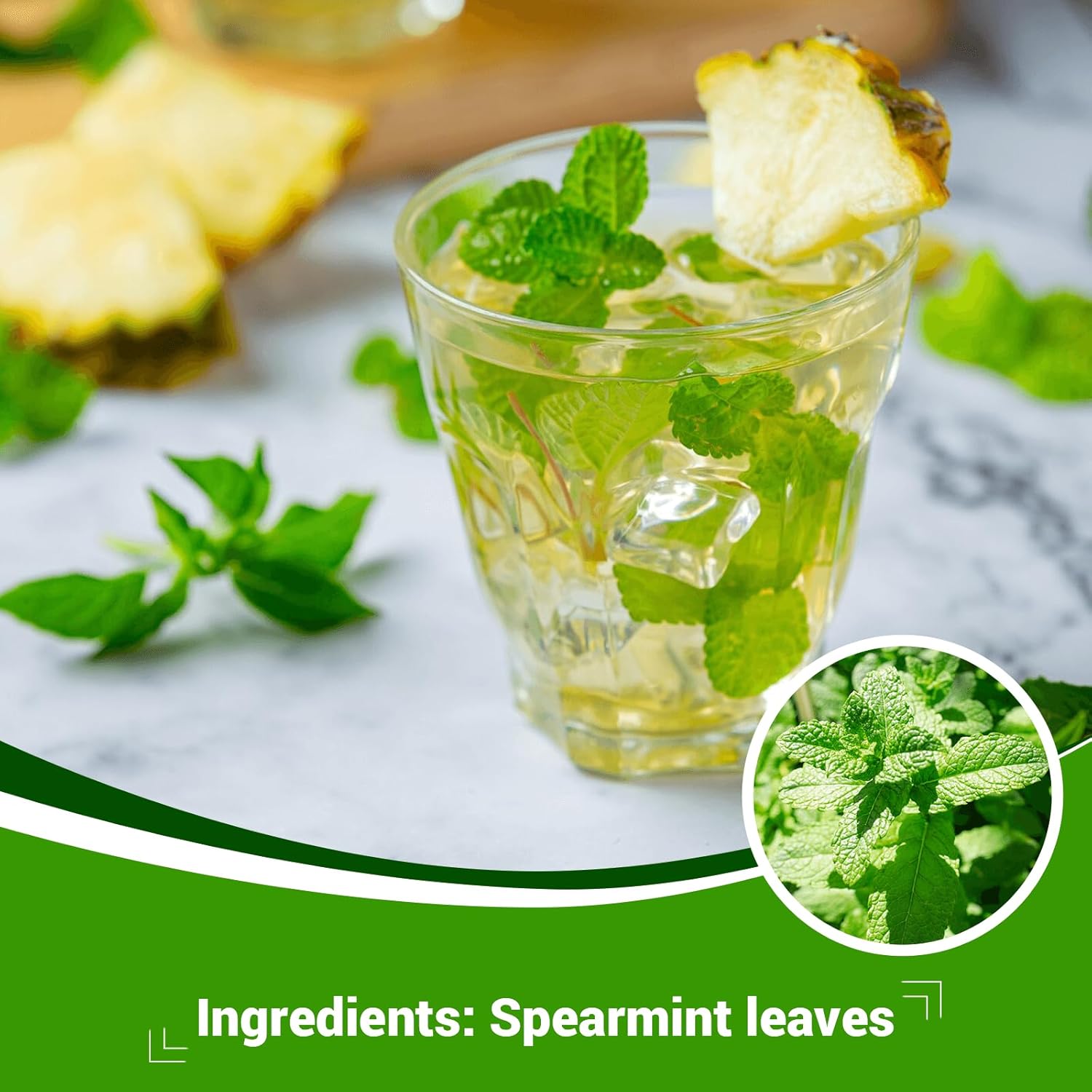 Spearmint Leaf Herbal Tea - Caffeine Free, 80 Teabags