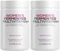 Codeage Women’s Daily Multivitamin, 25+ Vitamins & Minerals, Fermented, Organic Whole Foods, Probiotics Supplement - Vitamin A, B, C, D, E & K, Omega 3, Zinc – Vegan - 2 Pack