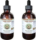 Green Coffee Alcohol-Free Liquid Extract, Green Coffee (Coffea Arabica) Dried Bean Glycerite Hawaii Pharm Natural Herbal Supplement 2x4 oz
