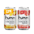 Humm Whole30 Approved Kombucha Citrus Variety Pack, Ruby Red Grapefruit, Mango Lemon, Organic, Vegan & GMO Free (12 Pack)
