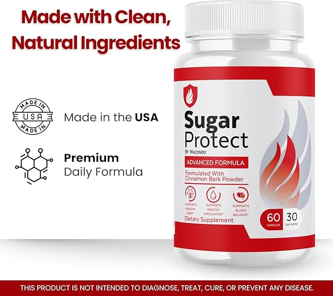 SugarProtect Capsules - Official Sugar Protect Advanced Formula Balance Support Supplement Premium All Natural Multivitamin for Overall Health & Wellness, 60 Capsules for 1 Month