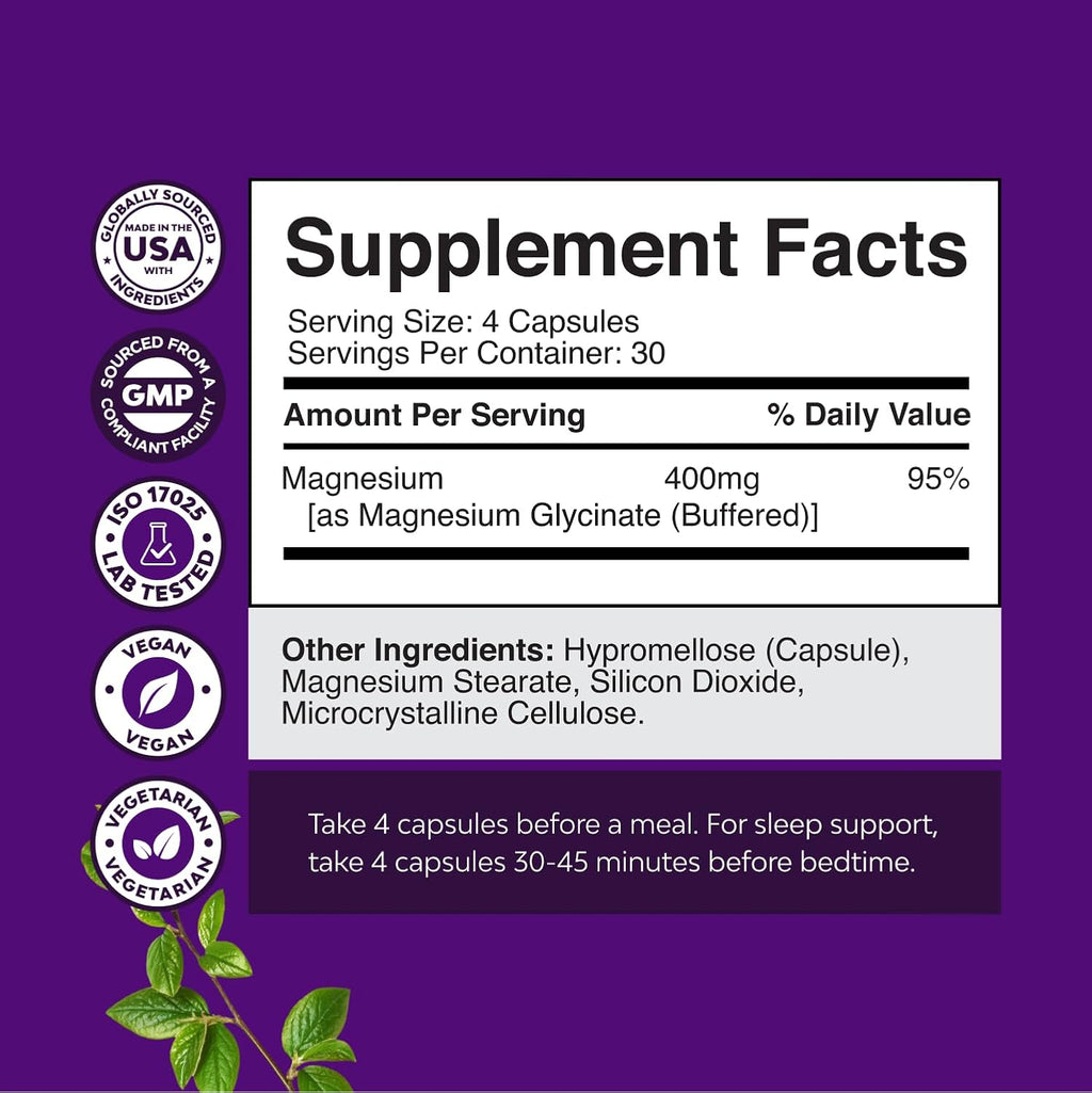 Bundle of Extra Strength Iron Supplement Gummies - Chewable Iron with Vitamin C & B Complex - Energy Blood Builder and Pure Magnesium Glycinate Supplement 400mg Per Serving for Mood Sleep & Relaxation