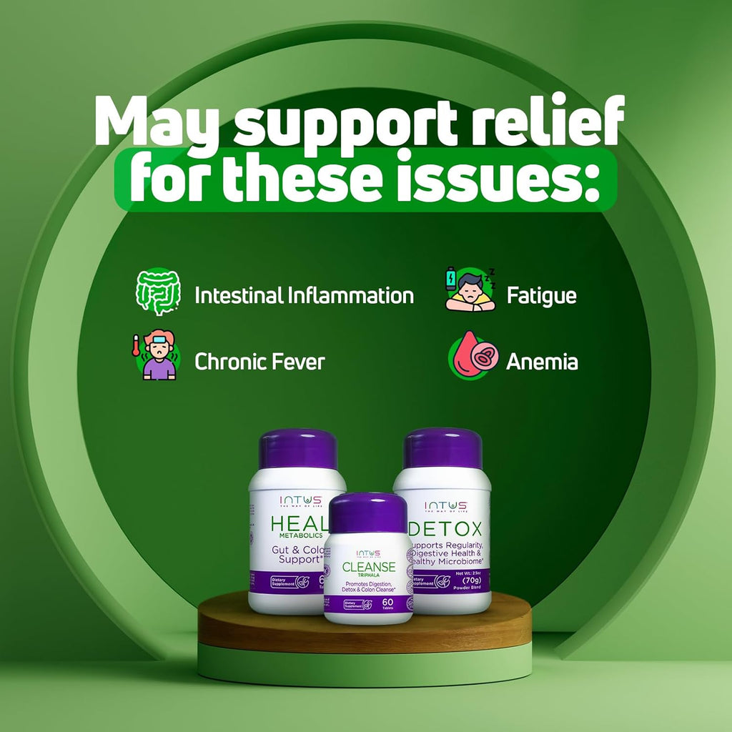 Intus Clean and Detox Box - Ayurvedic Detox Program to Promote Gut and Colon Cleanse, and Support Digestion and a Healthy Microbiome - Digestive Health Dietary Supplement for Overall Well-Being
