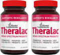 Master Supplements Theralac - 30 Capsules, Pack of 2 - Multi-Strain Probiotic for Optimal Gut Health + Gas & Bloating Relief - Gluten Free - 60 Servings