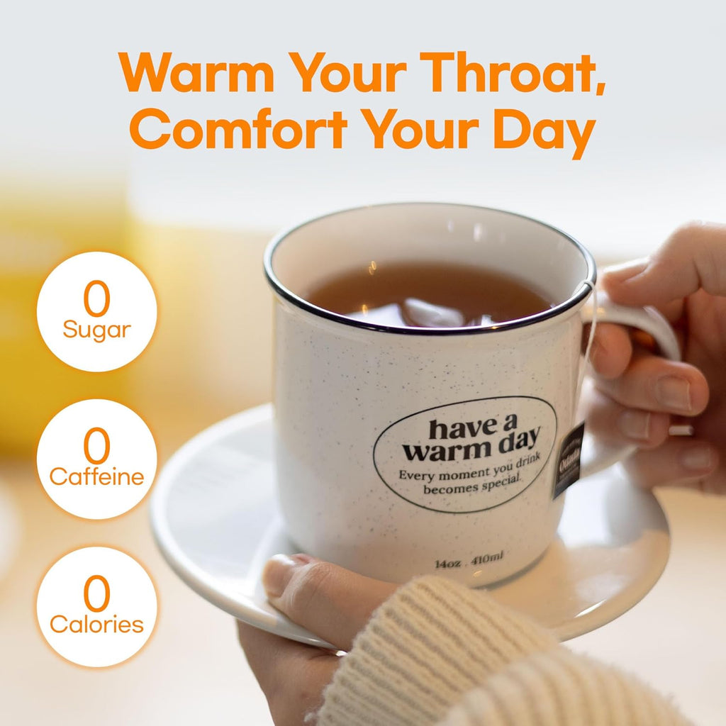 Odada Heart Warm Tea - Cozy Seasonal Wellness Blend with Korean Pear & Bellflower Root, Natural Throat Comfort & Inner Warmth, Caffeine-Free, 24 Bags