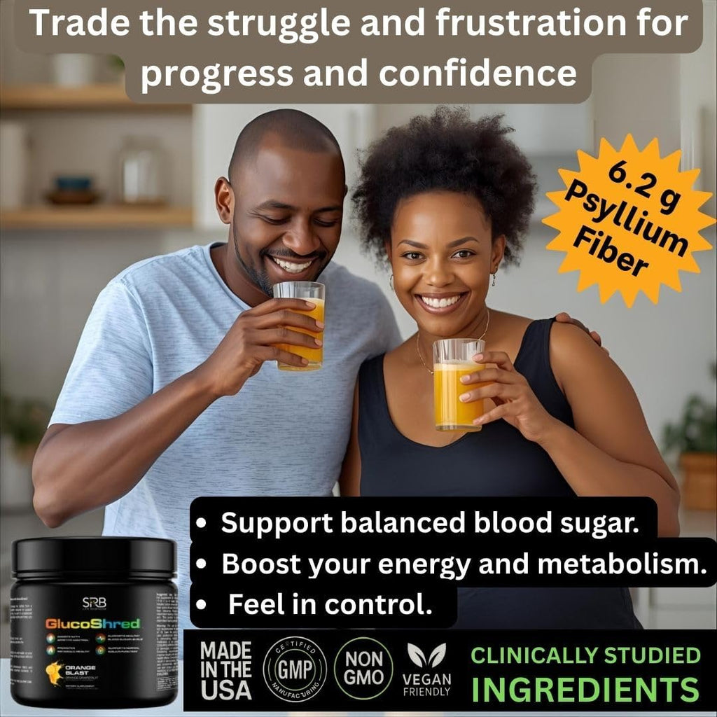 GlucoShred-Advanced GLP-1 Drink Mix | Activates,Enhances & Prolongs Your Body's GLP-1 Naturally for Blood Sugar, Metabolism & Appetite | Berberine Cinnamon ALA Chromium | Tangy Orange | 30 Day Supply