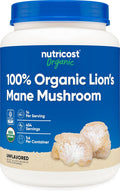 Nutricost Organic Lion's Mane Mushroom Powder 1LB - Certified USDA Organic