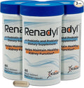 Kibow Renadyl Kidney Probiotic Supplement | Urea, Creatinine, & Uric Acid Support | 45 Billion CFUs | Clinically Tested, Non-GMO, & Made in USA, 180 Capsules (3 Bottles, 3 Month Supply)