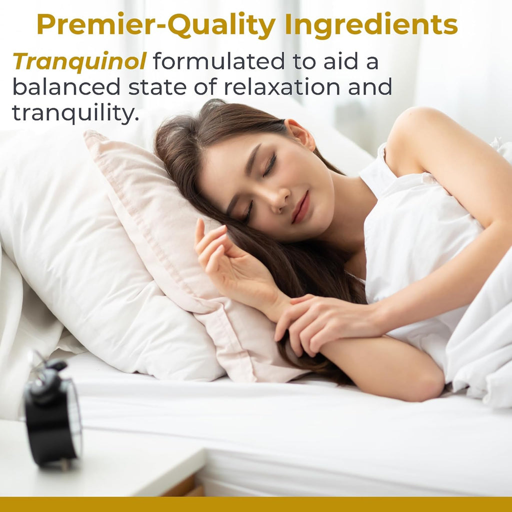 Premier Research Labs Tranquinol - Natural Sleep Aid Supplement for Deep Sleep Support and Calm Mind | Magnesium, Turmeric, Lemon Balm & Saffron Extract - Pure Vegan - 90 Plant-Source Capsules