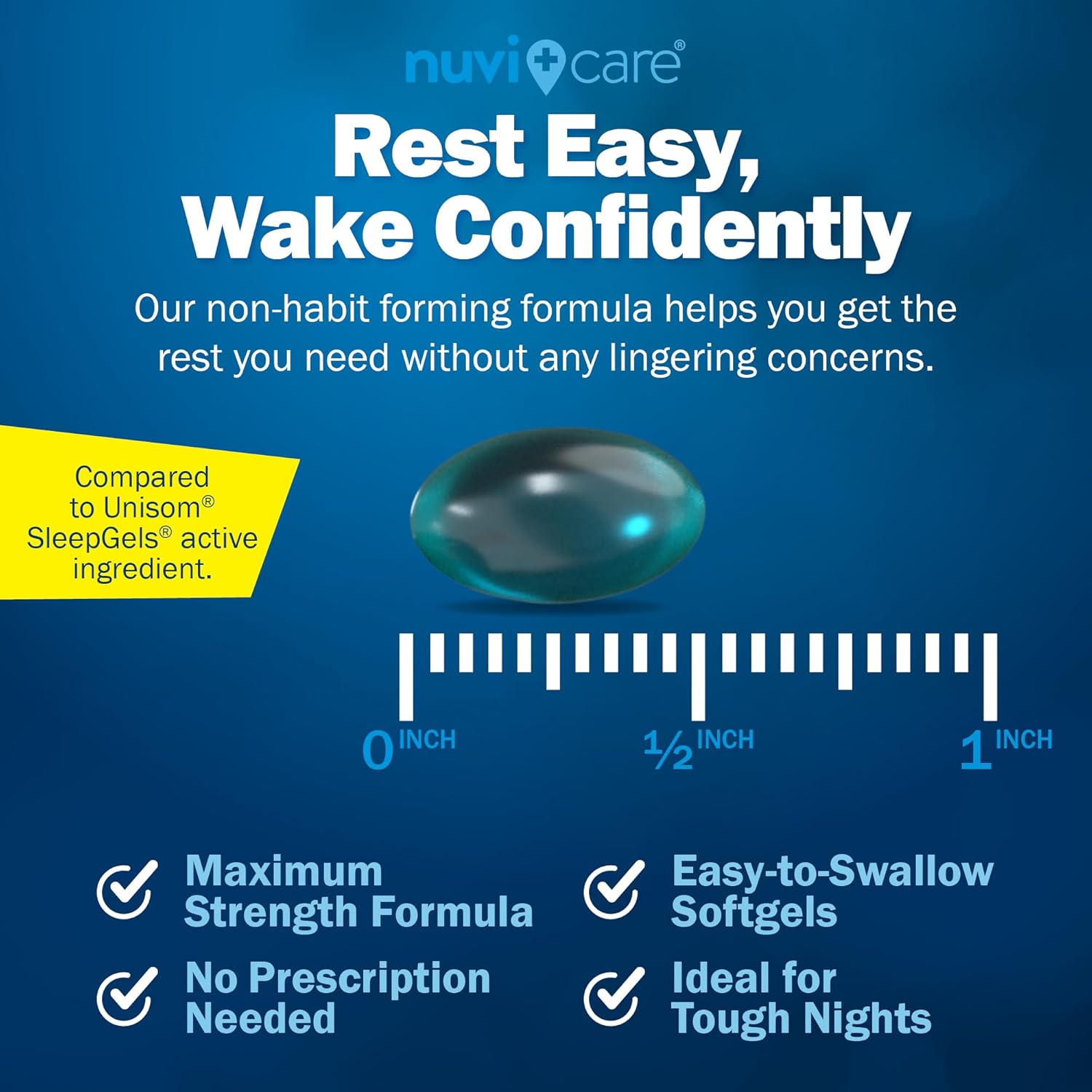 Maximum Strength SleepAid Soft Gels - Nighttime Sleep Aid with Diphenhydramine HCl 50mg - Non Habit Forming Sleeping Pills for Adults - Extra Strong OTC Sleep Aids for Adults (2 Pack)