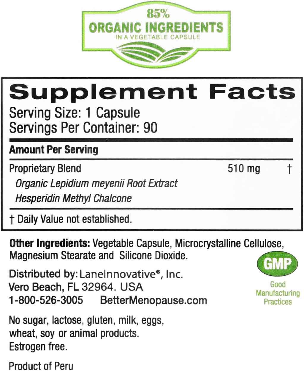 Lane Innovative - Warmi Menopause Support for Women, Natural Relief for Menopause & Beyond with Organic Maca Root, No Soy, No Estrogen (90 Servings)
