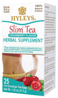 Hyleys Slim Tea Cranberry Flavor - Weight Loss Herbal Supplement Cleanse and Detox - 25 Tea Bags (12 Pack)