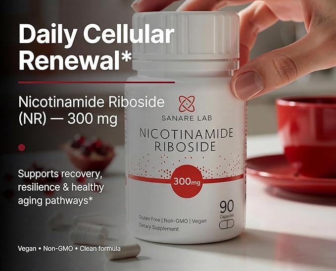 NAD+ Supplement with Nicotinamide Riboside (NR) 300 mg | Cellular Energy & Metabolism Support | 90 Capsules