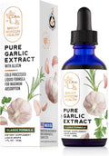 Pure Garlic Extract with Allicin Classic Cold-Processed Liquid Formula – 1 fl oz Dropper Bottle – Vegan, Non-GMO, No Additives