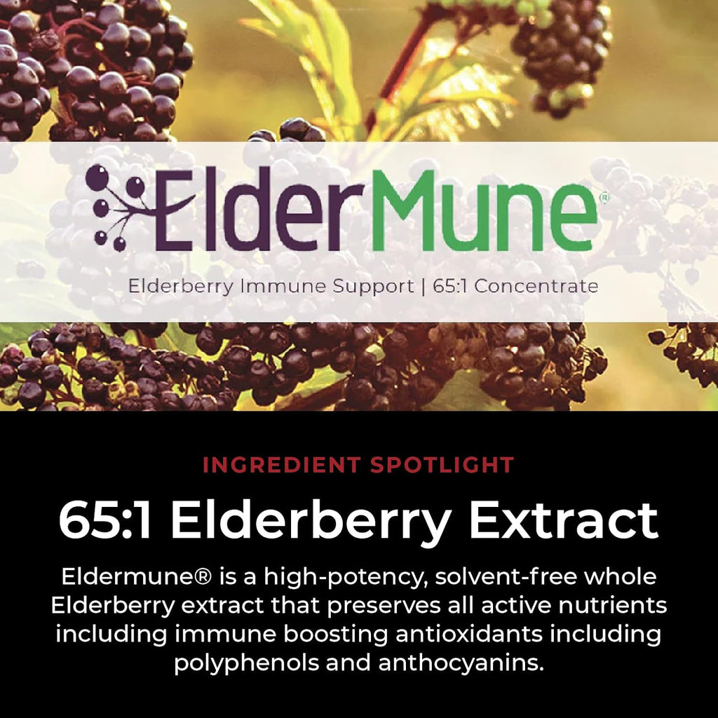 Herbal Immunity Tea - Immune System Booster - 100mg High- Potency Elderberry, 50mg Echinacea, Lemon, & Ginger Organic Herbal Tea Bags - Caffeine Free Immunity Boost
