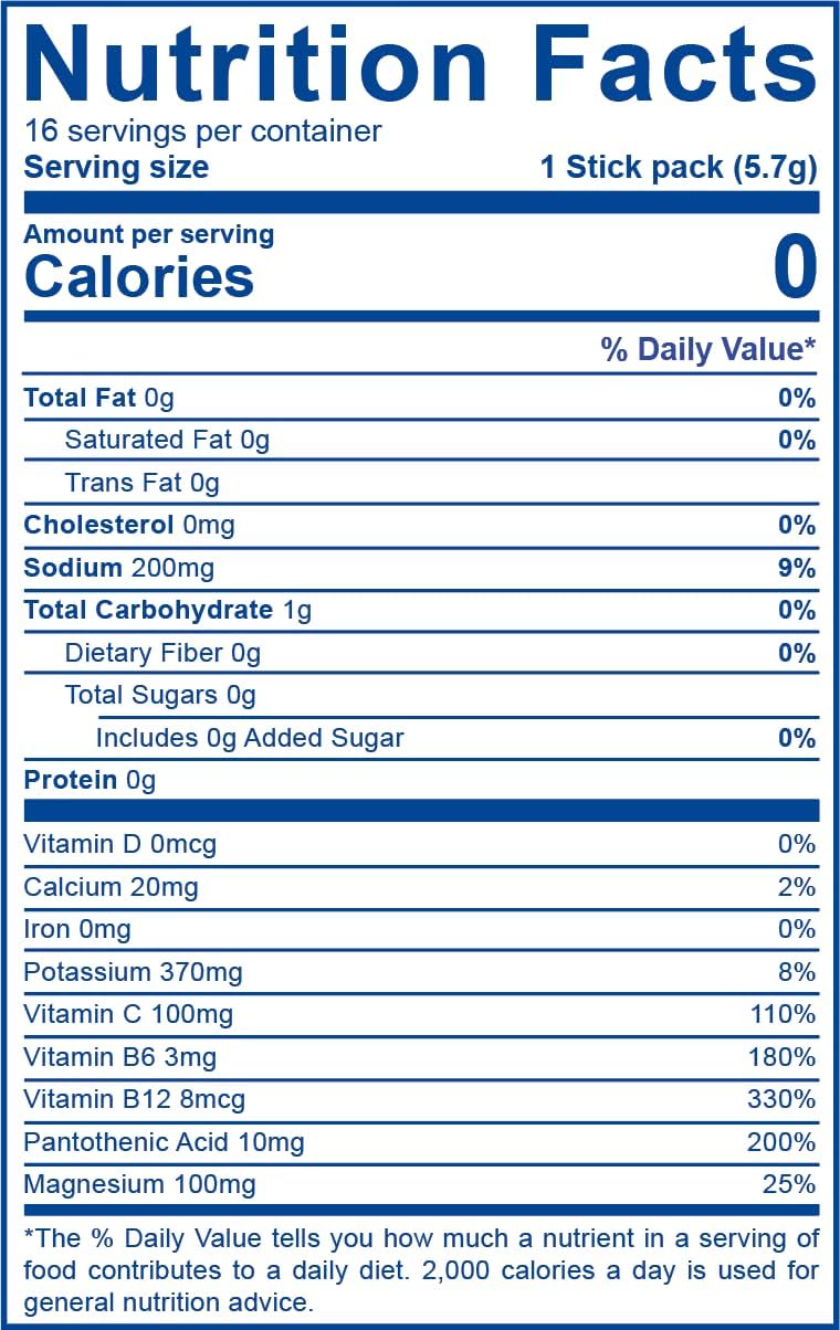 Daily Electrolyte Packets Drink Mix | Zero Calories, Zero Sugar Plus Vitamins, Minerals & More | 16 ct (Tropical Passion Fruit Breeze)