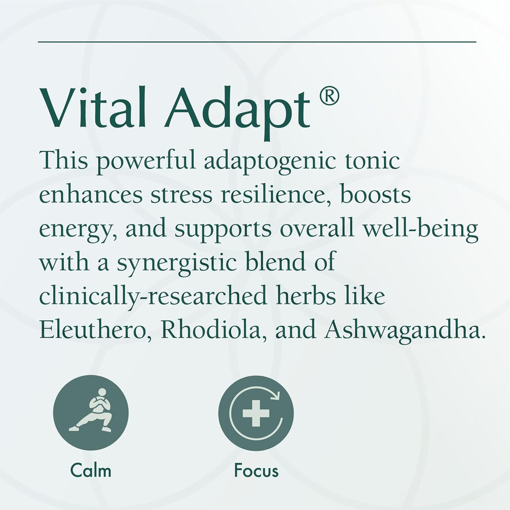 Natura Health Products Vital Adapt Supplement - Daily Nourishing Adaptogenic Tonic for Endocrine Function Support - Featuring Rhodiola, Ashwagandha, Cordyceps, Reishi (4 Fluid oz)