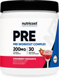 Nutricost Pre-Workout Powder (Strawberry Margarita) 30 Servings - GMO-Free, Gluten-Free, Vegetarian