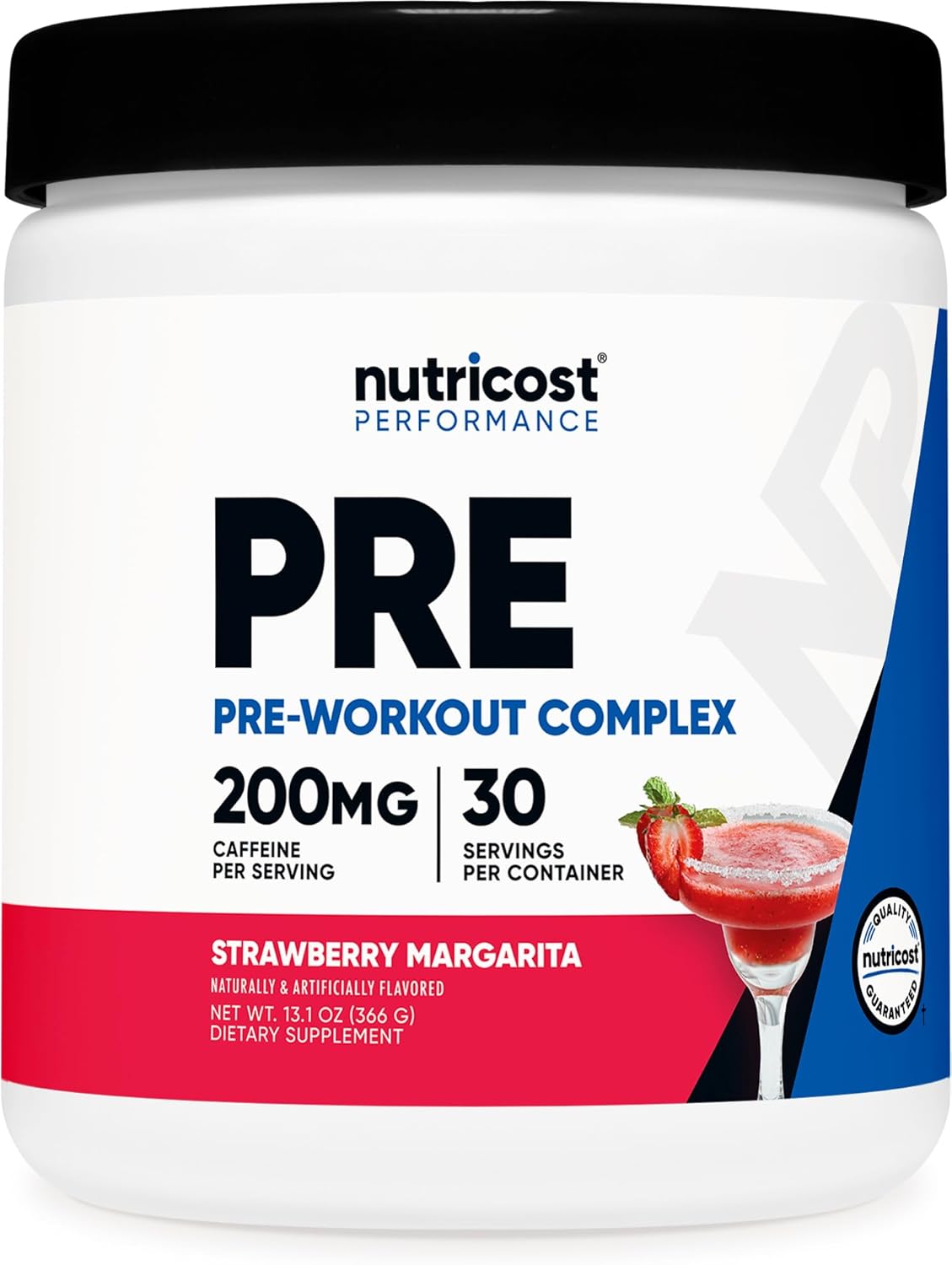 Nutricost Pre-Workout Powder (Strawberry Margarita) 30 Servings - GMO-Free, Gluten-Free, Vegetarian