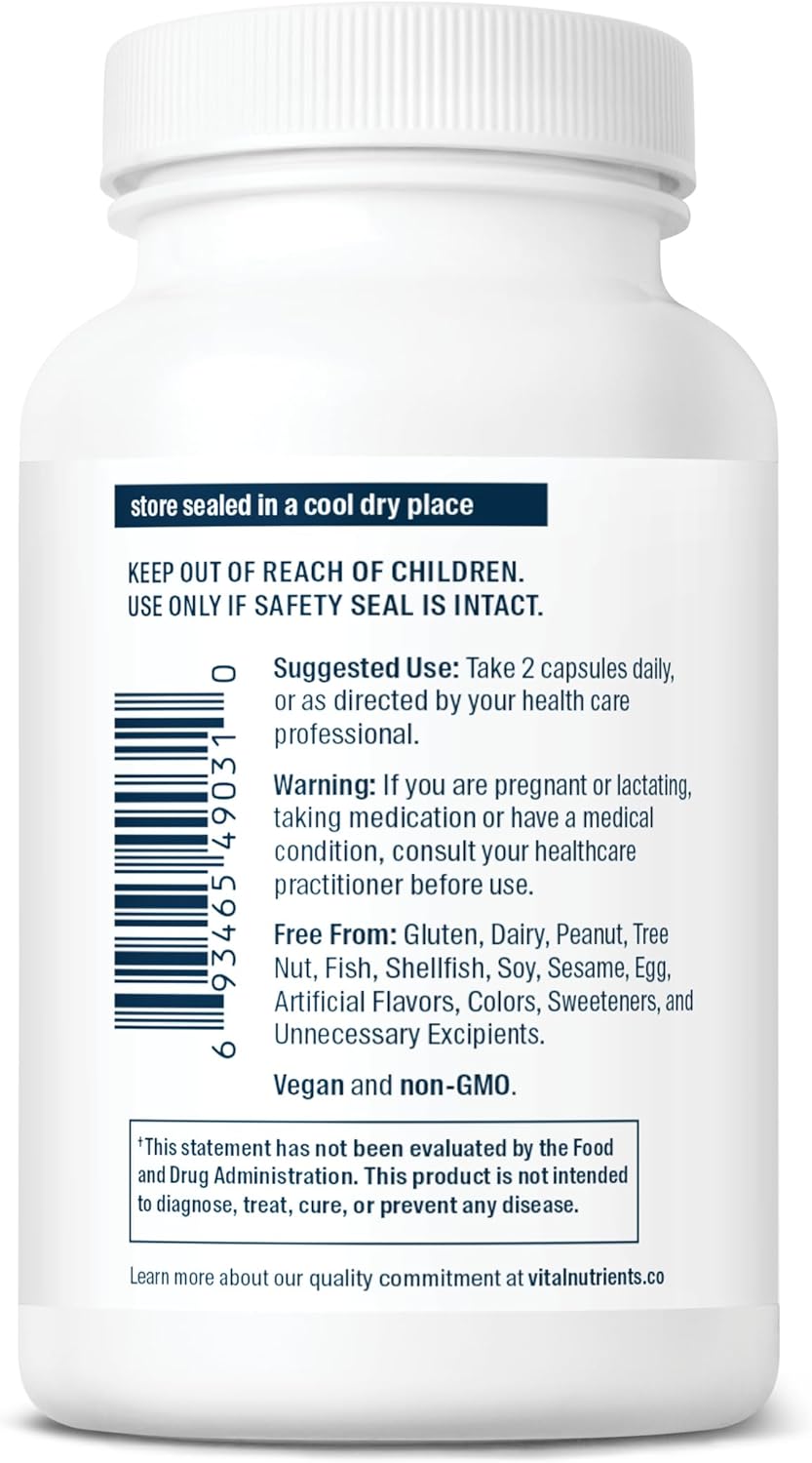 Vital Nutrients Cortisol Balance | Vegan Stress Relief Supplement | Cortisol Manager Supports Energy & Stress Levels | Ashwagandha & Magnesium for Relaxation | Gluten, Dairy, Soy Free | 90 Capsules