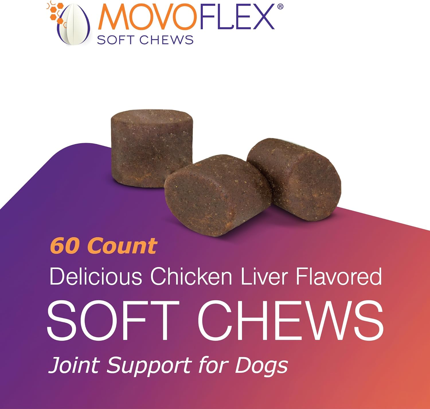 MOVOFLEX Soft Chews Hip and Joint Support Supplement for Large Dogs - 120 Count By Virbac