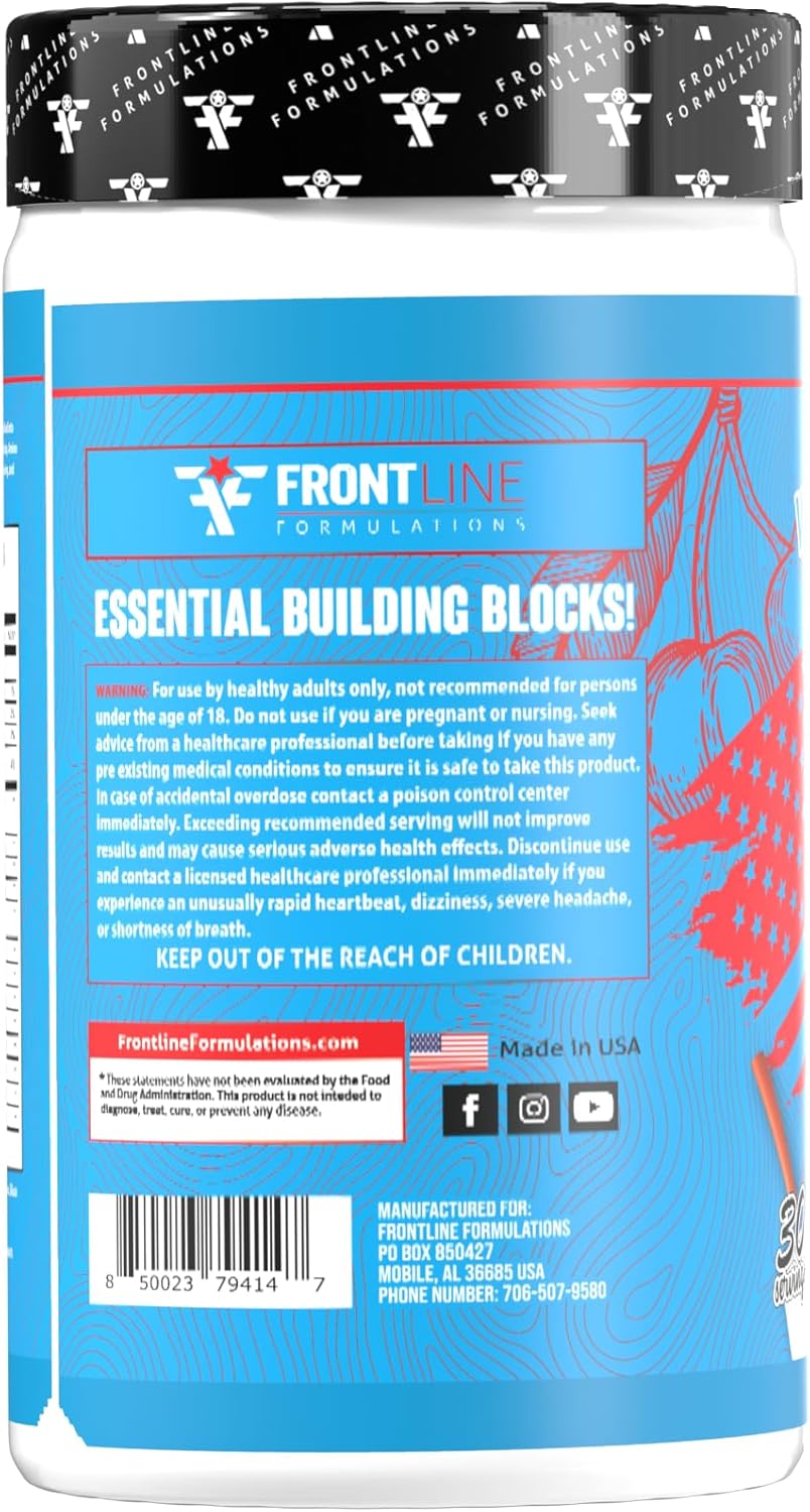 Amino Flood, BCAAs + Essential Amino Acids, Building Blocks of Muscle, Comprehensive Formula, Great Taste, Veteran Owned and Operated (30 Servings, Blue Cherry Slushie)