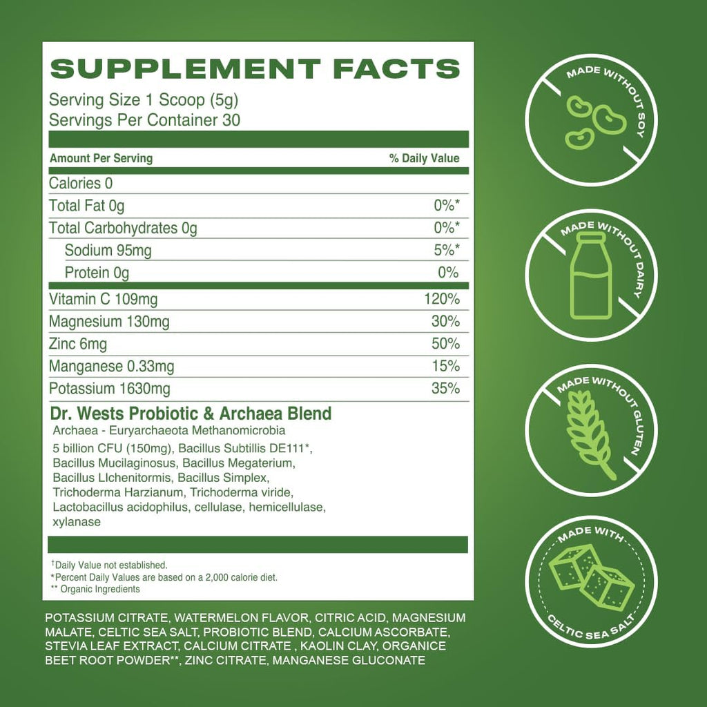 Prolytes Electrolyte Powder with Probiotics for Women & Men - Hydration Powder with Probiotic Drink for Gut Health - Keto Electrolytes Powder Sugar Free for Peak Performance - Watermelon