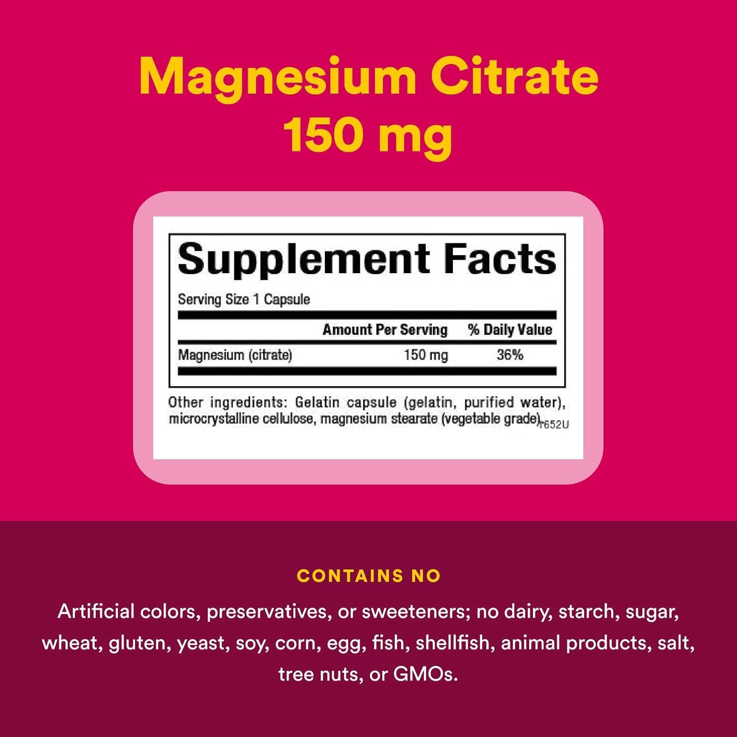 Natural Factors, Magnesium Citrate 150 mg, Muscle and Heart Health Formula, 180 Capsules