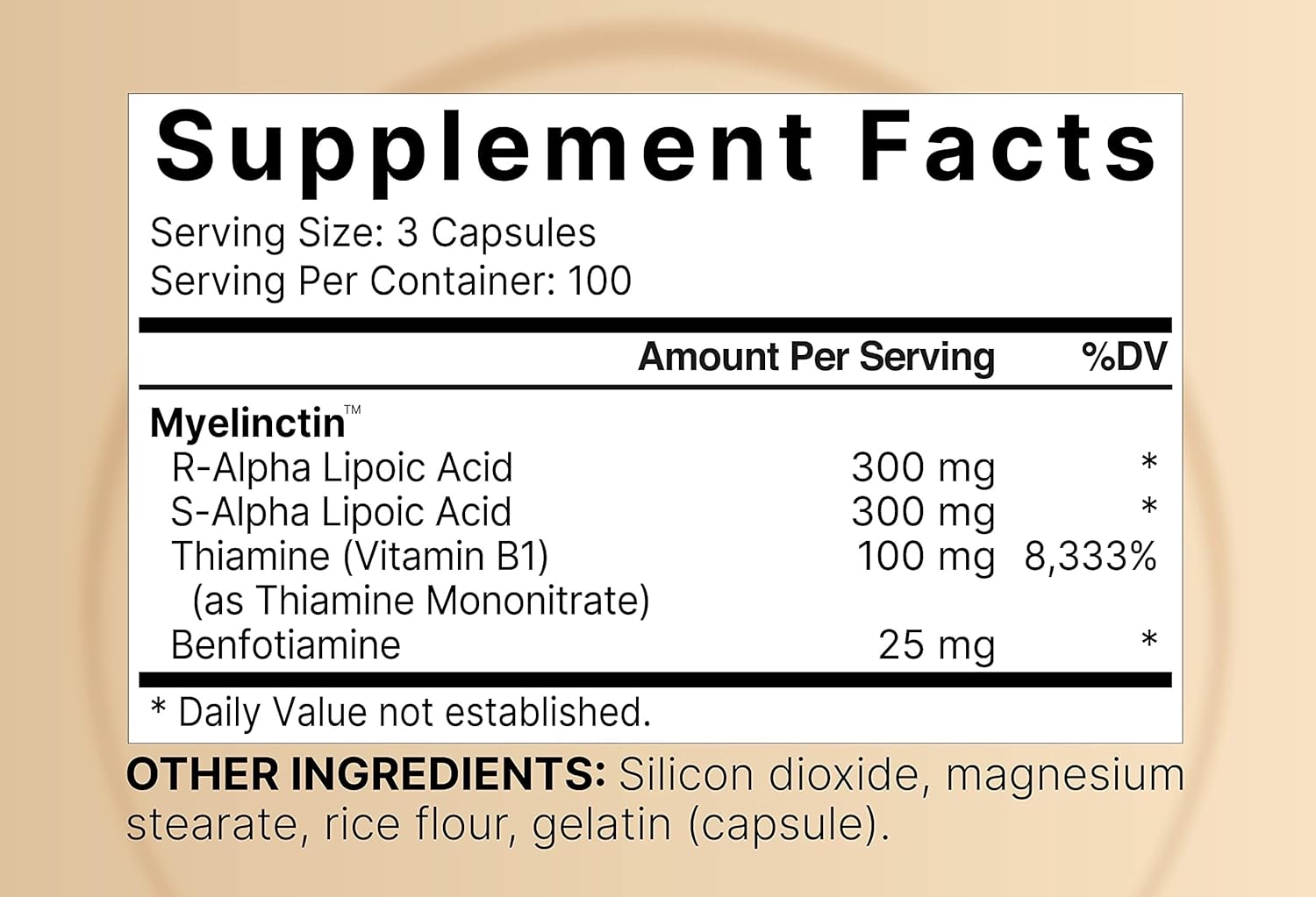 NatureBell Alpha Lipoic Acid Complex, 600mg, 300 Capsules | 4-in-1 Myelinctin Formula with R-ALA, S-ALA, Thiamine & Benfotiamine | High Absorption & Antioxidant Support | Non-GMO, Gluten-Free