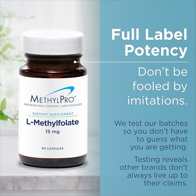 MethylPro B-Complex + L-Methylfolate 5 mg - Methylated Vitamin B Complex for Women and Men, Cellular Energy Support with Folate, Niacin and Biotin, Vit B Supplement - 90 Vegan Capsules