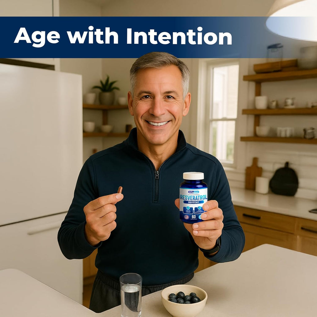 We Like Vitamins Resveratrol 1000mg per Serving - 180 Easy to Swallow Veggie Capsules - Natural Resveratrol Supplement 1000mg - Antioxidant Supplement Helps Support Anti-Aging and Immune System