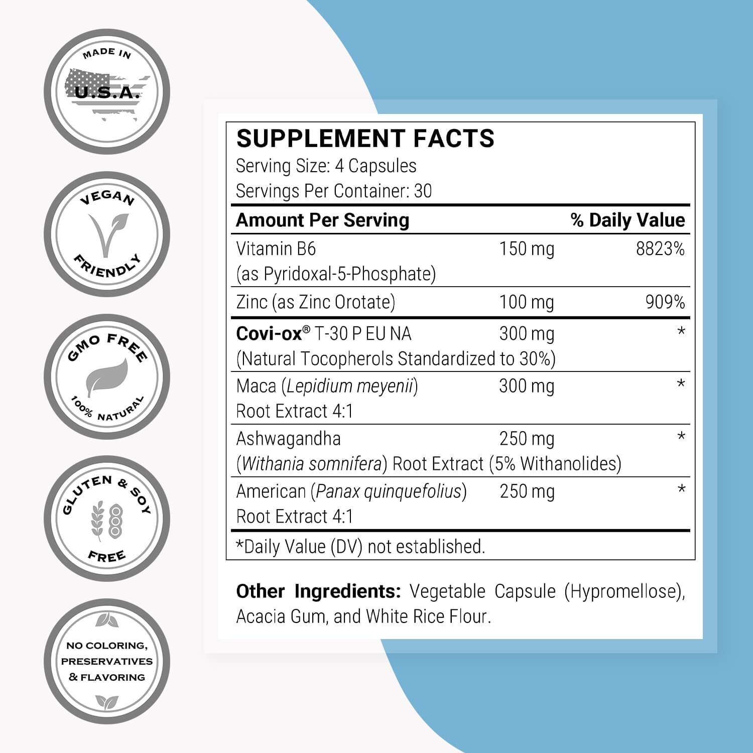 Supersmart - Natural Prolactin Balance Formula - with p5p Vitamin B6, Maca Root, Ashwagandha | Gluten Free - 120 Vegetarian Capsules