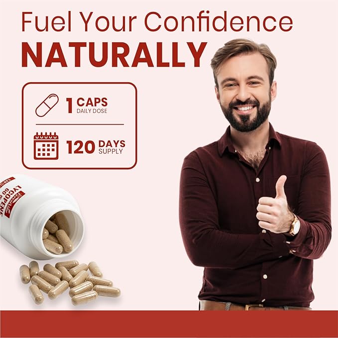Lycopene Supplement for Men 60mg, Natural Carotenoid Complex from Tomato Extract Powder, 120 Vegan Capsules, 4 Month Supply, Non-GMO and Gluten Free Lycopene for Men & Women