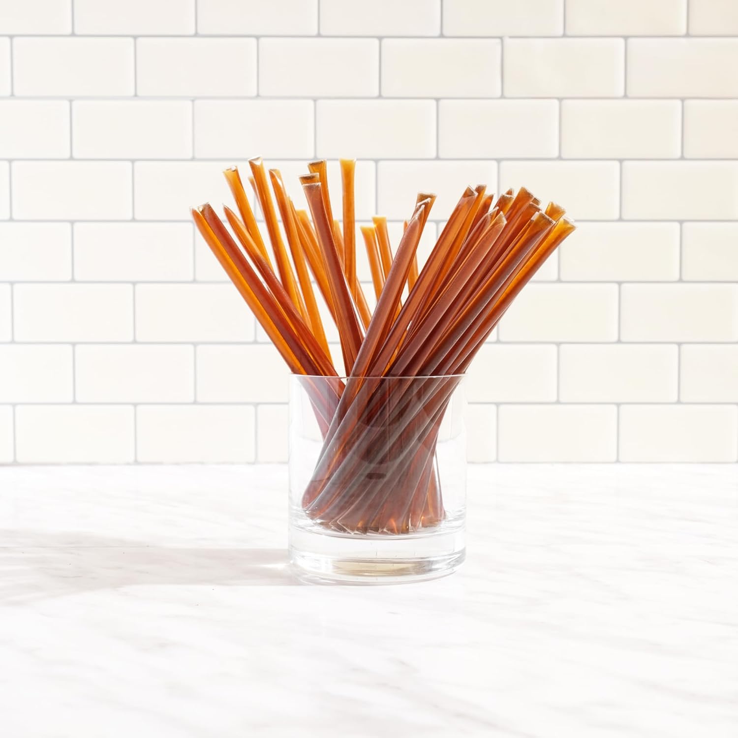 Bees Knees Spicy Raw Honey Sticks, 50 Count of Raw Honey Sticks for Tea, Made in the USA, Sweet with a Kick, Pure & All Natural, Unfiltered & Gluten Free, 50 Straws